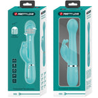 PRETTY LOVE - DEJON RABBIT 3-IN-1 MULTIFUNCTIONAL VIBRATOR, AQUA GREEN
