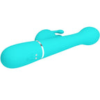 PRETTY LOVE - DEJON RABBIT 3-IN-1 MULTIFUNCTIONAL VIBRATOR, AQUA GREEN