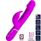 PRETTY LOVE - DEJON RABBIT 3-IN-1 MULTIFUNCTIONAL VIBRATOR, FUCHSIA