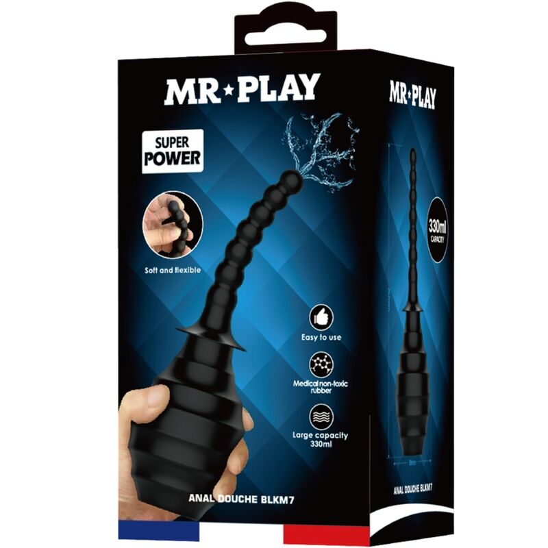 MR PLAY - VIBRATEUR PUISSANT À TÉLÉCOMMANDE, PLUG ANAL NOIR