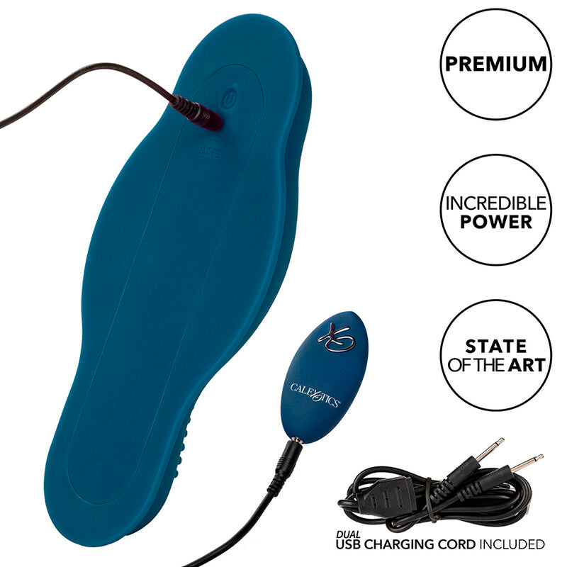 CALEXOTICS - BLUE DUAL MOTOR REMOTE CONTROL PILOT MASSAGER
