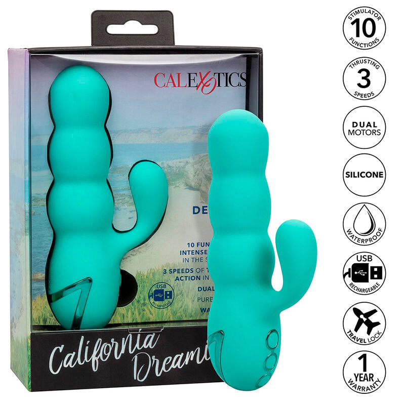 CALEXOTICS - CALIFORNIA DREAMING DEL MAR DIVA RABBIR VIBRATEUR VERT AQUA