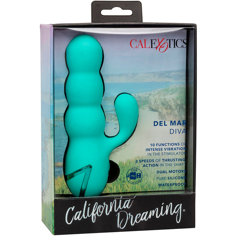 CALEXOTICS - CALIFORNIA DREAMING DEL MAR DIVA RABBIR VIBRATEUR VERT AQUA
