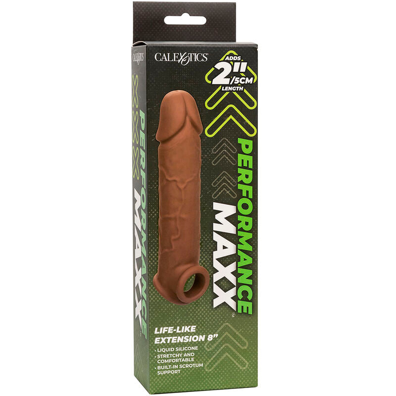 CALEXOTICS - PERFORMANCE MAXX EXTENSIONS RÉALISTES 8 PEAU MARRON