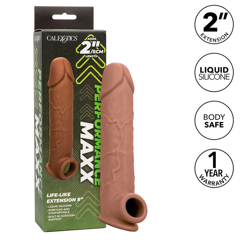 CALEXOTICS - PERFORMANCE MAXX EXTENSIONS RÉALISTES 8 PEAU MARRON