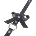 SUBBLIME - CATENA IN PELLE PER GAMBE NERA TAGLIA UNICA