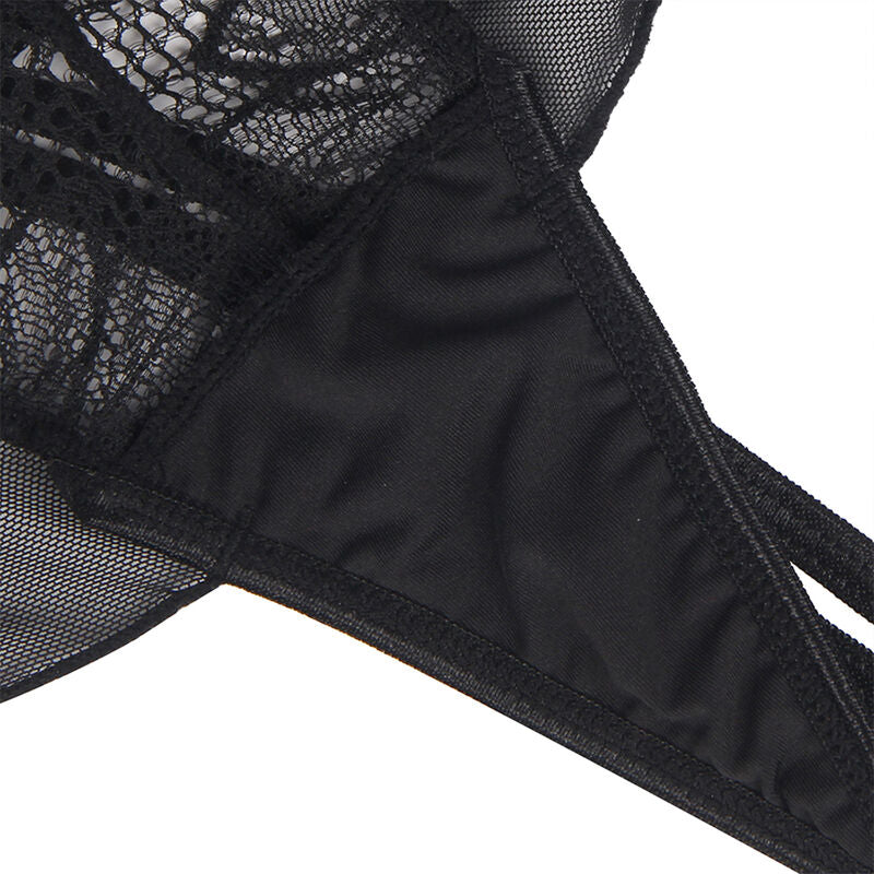 SUBBLIME - TEDDY HALTER NECK BACKLESS BLACK LACE S/M