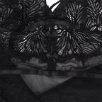 SUBBLIME - BABYDOLL WITH ADJUSTABLE STRAPS IN BLACK LACE S/M