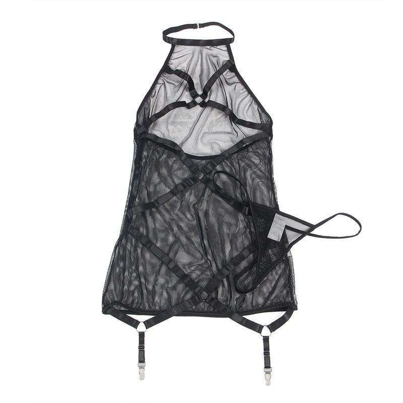 SUBLIME - ROBE TRANSPARENTE NOIRE À COL IMPERMÉABLE TAILLE S/M