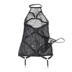 SUBLIME - ROBE TRANSPARENTE NOIRE À COL IMPERMÉABLE TAILLE S/M