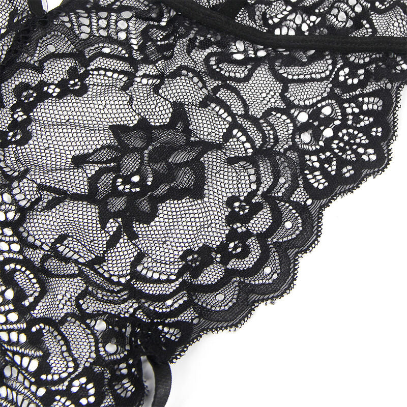 SUBBLIME - COMBINAISON DE POLICE EN DENTELLE NOIRE S/M