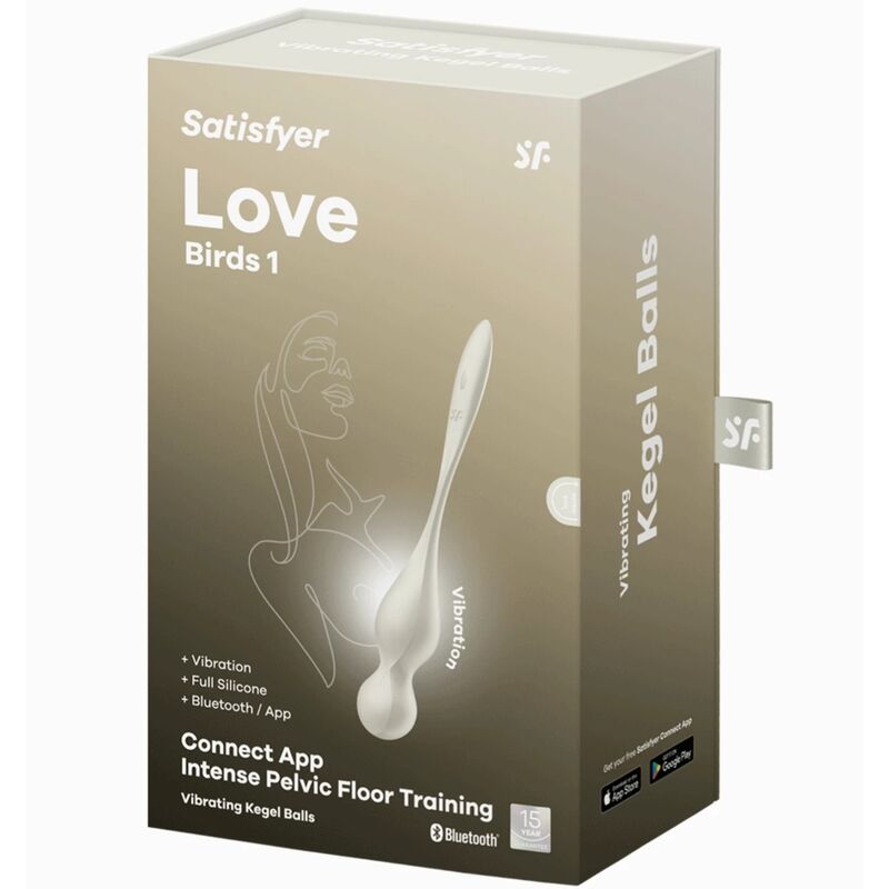 SATISFYER - BOULES DE KEGEL VIBRANTES BLANCHES LOVE BIRDS