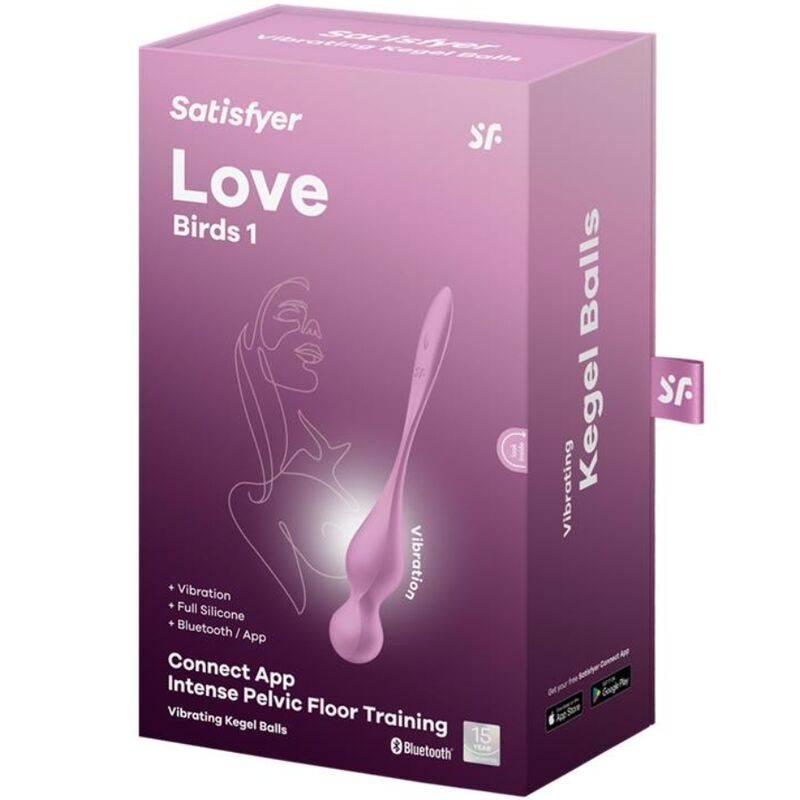 SATISFYER - BOULES DE KEGEL VIBRANTES LOVE BIRDS ROSE