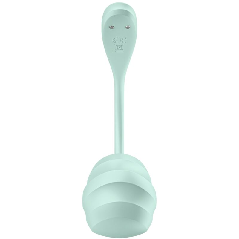 SATISFYER - STIMULATEUR DE POINT G PÉTALE VERT AQUA LISSE APPLICATION GRATUITE