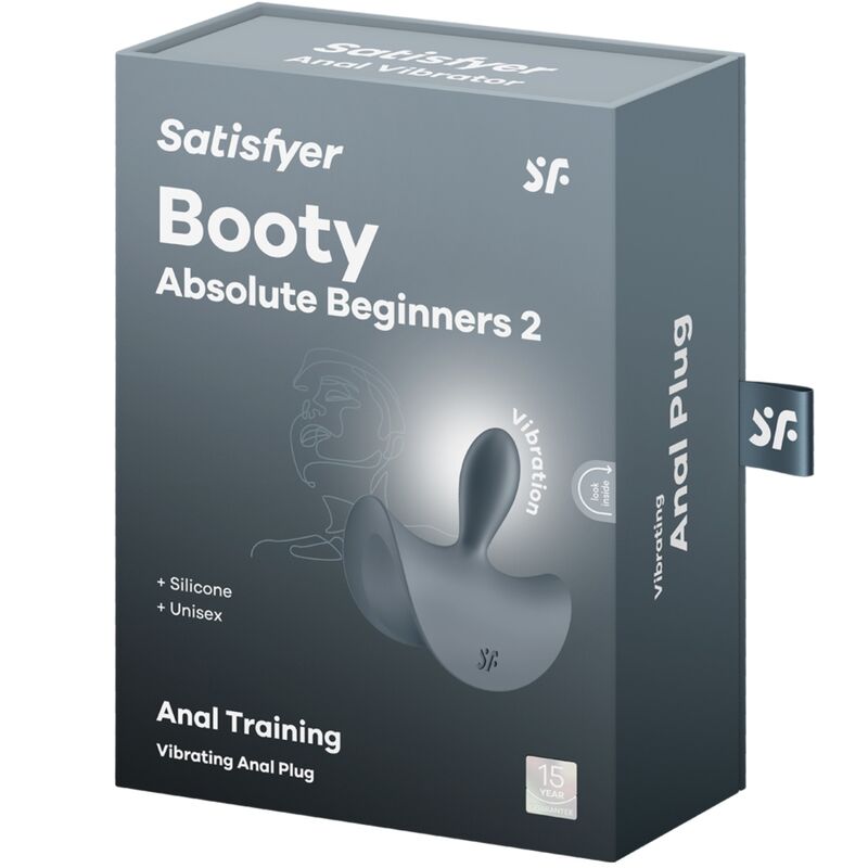 SATISFYER - BOOTY ASSOLUTE BEGINNERS 2 UNISEX BLACK ANAL PLUG VIBRATOR