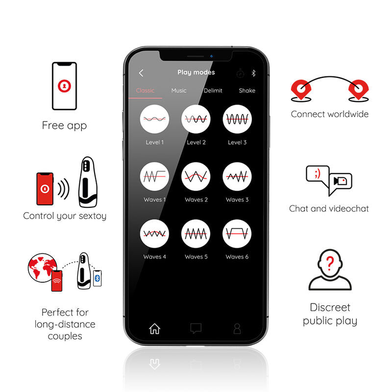 ONINDER - SEOUL MASTURBATEUR HOMME RECHARGEABLE 10 VITESSES - APPLICATION GRATUITE