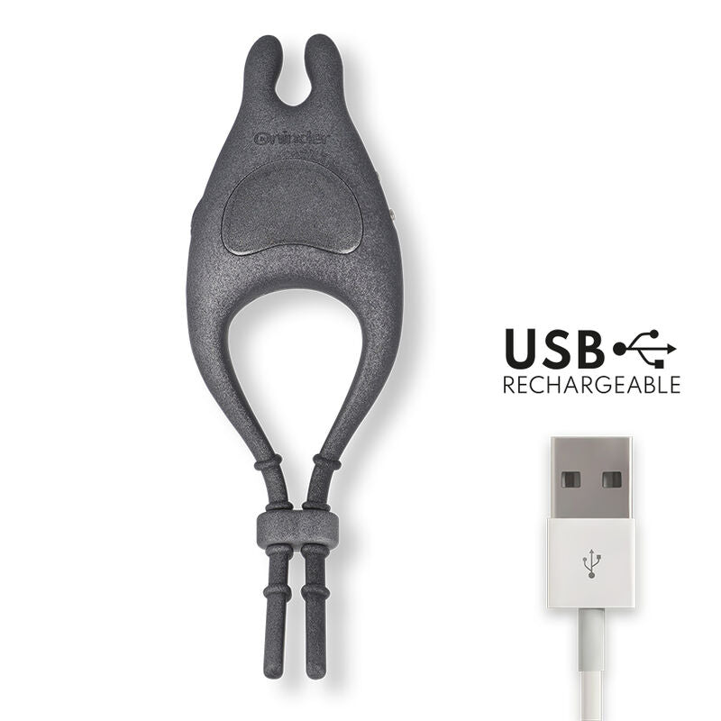 ONINDER - PAMPA ANNEAU VIBRANT RECHARGEABLE ET RÉGLABLE AVEC STIMULATEUR CLITORIAL À 10 VITESSES - APPLICATION GRATUITE