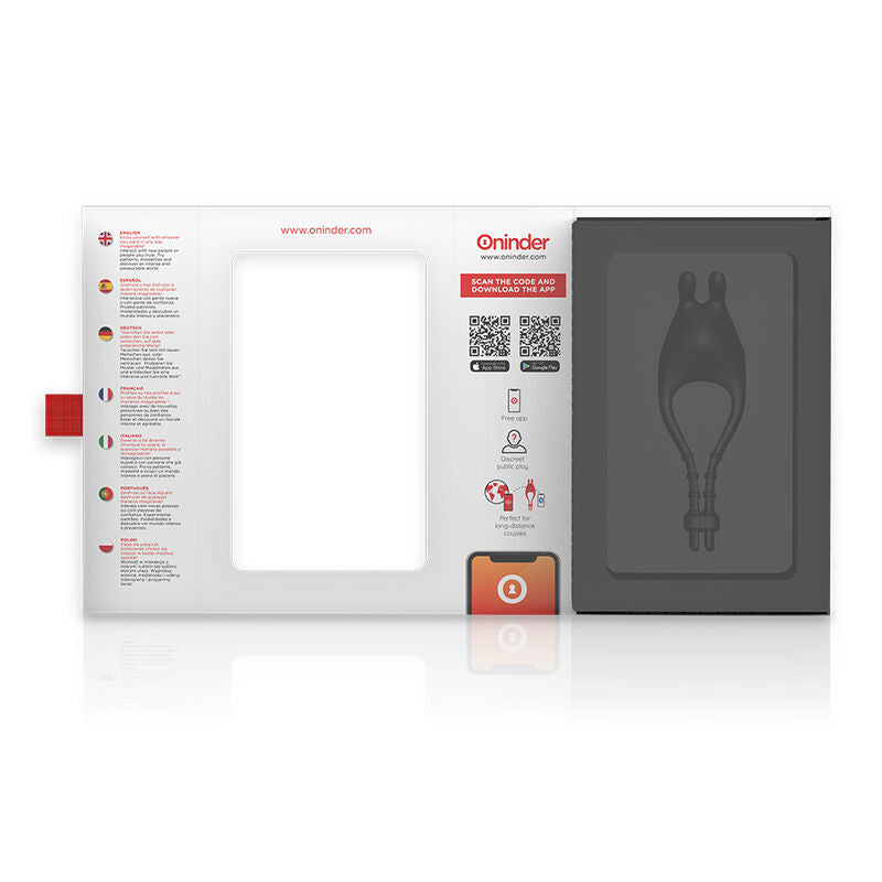 ONINDER - PAMPA ANNEAU VIBRANT RECHARGEABLE ET RÉGLABLE AVEC STIMULATEUR CLITORIAL À 10 VITESSES - APPLICATION GRATUITE