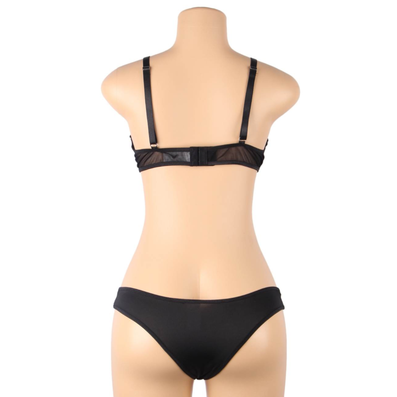 SUBBLIME - TWO-PIECE SET OF SHEER BRA AND STRIPES S/M