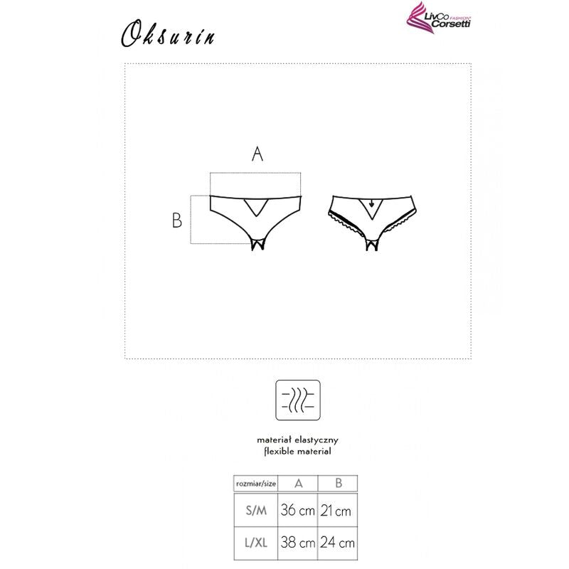 LIVCO CORSETTI FASHION - OKSURIN CROTCHLESS PANTY BLACK