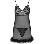 LIVCO CORSETTI FASHION - ZERUNAM BABYDOLL + BLACK THONG SET