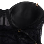 SUBBLIME - BLACK CHAIN ​​STRAPS BODYSUIT S/M