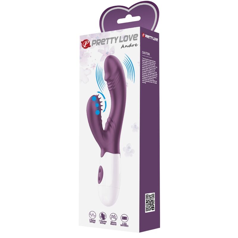 JOLI AMOUR - VIBRATEUR ET STIMULATEUR DE POINT G ANDRE RABBIT VIOLET