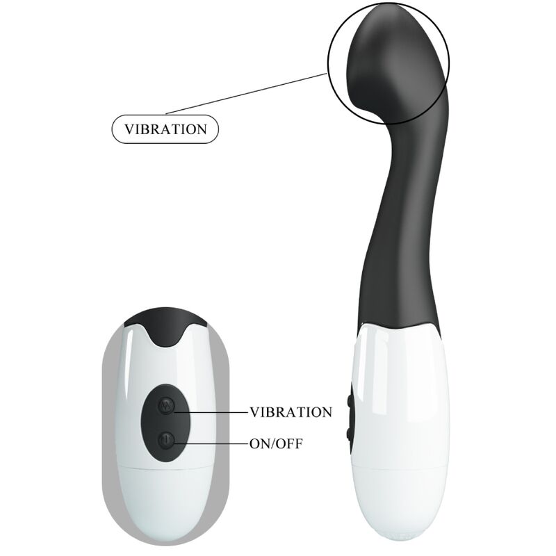 PRETTY LOVE - VIBRATEUR CHARLES G-SPOT 30 MODES NOIR