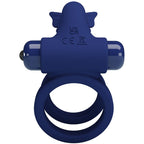 JRETTY LOVE - JAMELE DOUBLE ANNEAU AVEC VIBRATION ET STIMULATEUR PAPILLON BLEU