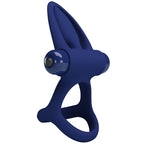 PRETTY LOVE - TAPIS DOUBLE ANNEAU AVEC VIBRATION ET STIMULATEUR BLEU