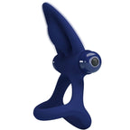 PRETTY LOVE - TAPIS DOUBLE ANNEAU AVEC VIBRATION ET STIMULATEUR BLEU