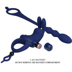 PRETTY LOVE - AYAD RABBIT VIBRATING RING WITH BLUE PLUG