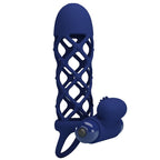 PRETTY LOVE - GIANN VIBRATING RING WITH BLUE SILICONE SHEATH