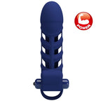 PRETTY LOVE - ALTAF VIBRATING RING WITH BLUE SILICONE SHEATH