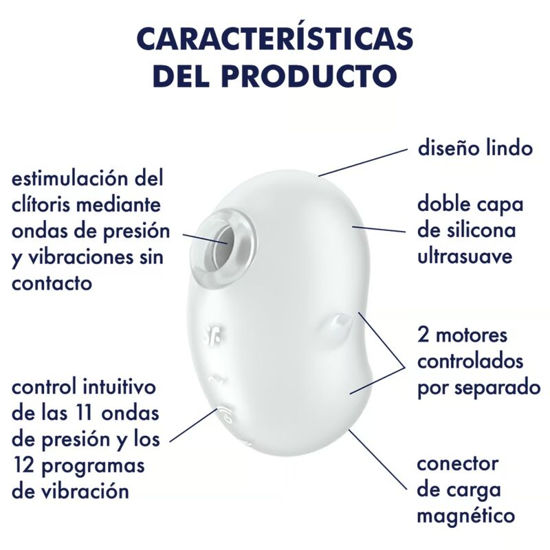 SATISFYER - VIBRATEUR FANTÔME CUTIE BLANC