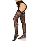 LEG AVENUE - BAS REGGER EN LACETS NOIRS