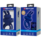 PRETTY LOVE - DAREY DOUBLE VIBRATING RING BLUE RABBIT