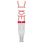 LIVCO CORSETTI FASHION - THIARA LC 20213 BODY + BAS ENSEMBLE ROUGE S/M