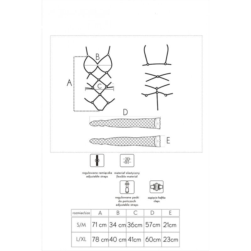 LIVCO CORSETTI FASHION - THIARA LC 20213 BODY + BAS ENSEMBLE ROUGE S/M