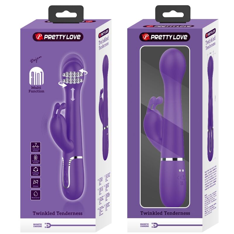 JOLI AMOUR - DEJON VIBRATEUR LAPIN MULTIFONCTIONNEL 3 EN 1 VIOLET