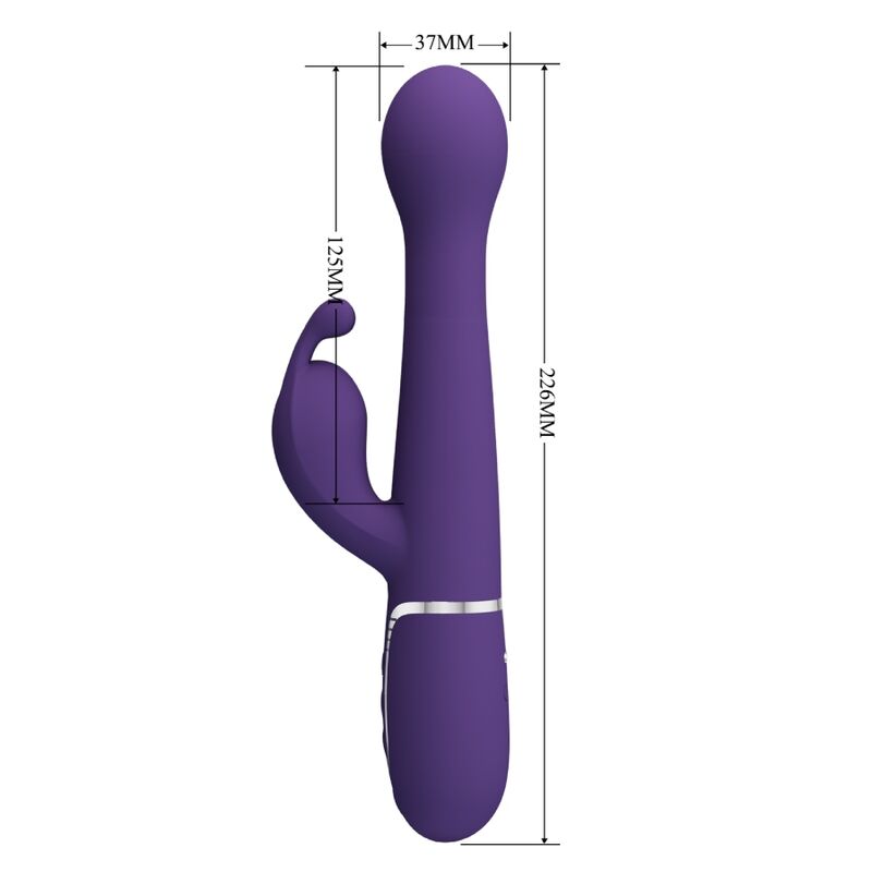 JOLI AMOUR - DEJON VIBRATEUR LAPIN MULTIFONCTIONNEL 3 EN 1 VIOLET