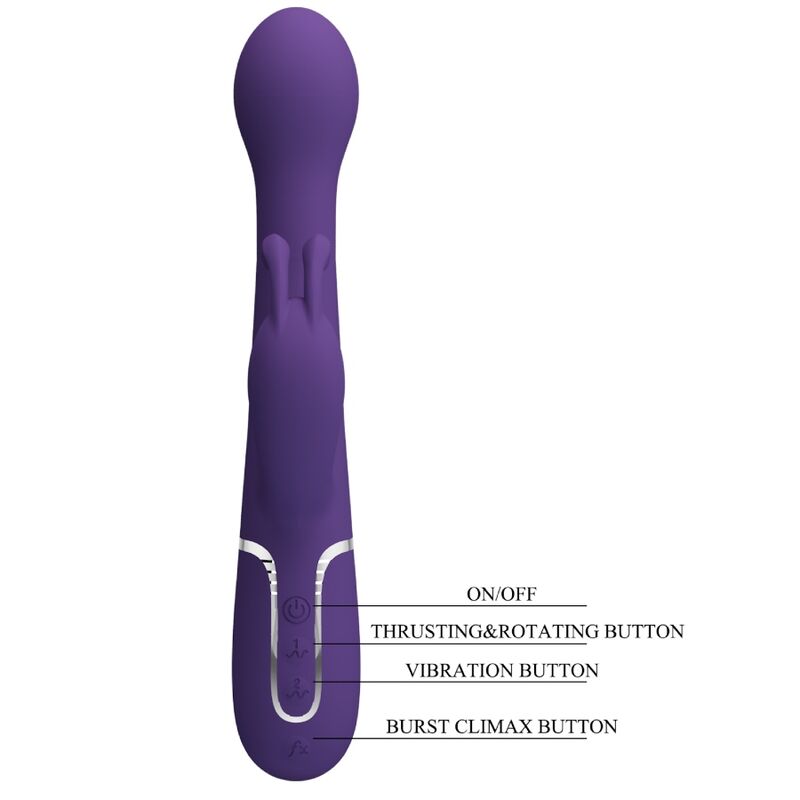 JOLI AMOUR - DEJON VIBRATEUR LAPIN MULTIFONCTIONNEL 3 EN 1 VIOLET