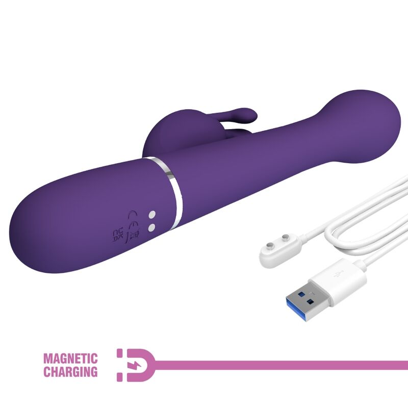 JOLI AMOUR - DEJON VIBRATEUR LAPIN MULTIFONCTIONNEL 3 EN 1 VIOLET