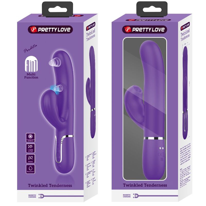 PRETTY LOVE - PERLITA VIBRATEUR POINT G MULTIFONCTIONNEL 3 EN 1 VIOLET