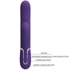 PRETTY LOVE - PERLITA VIBRATEUR POINT G MULTIFONCTIONNEL 3 EN 1 VIOLET