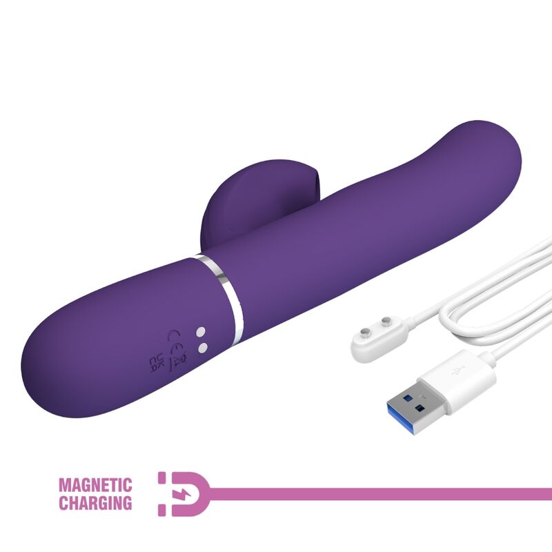 PRETTY LOVE - PERLITA VIBRATEUR POINT G MULTIFONCTIONNEL 3 EN 1 VIOLET