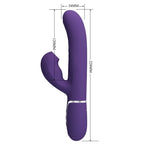 PRETTY LOVE - PERLITA VIBRATEUR POINT G MULTIFONCTIONNEL 3 EN 1 VIOLET