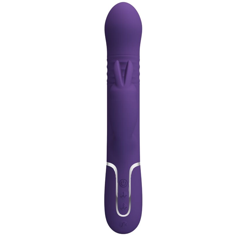 PRETTY LOVE - VIBRATEUR LAPIN AU CHARBON VIOLET 4 EN 1