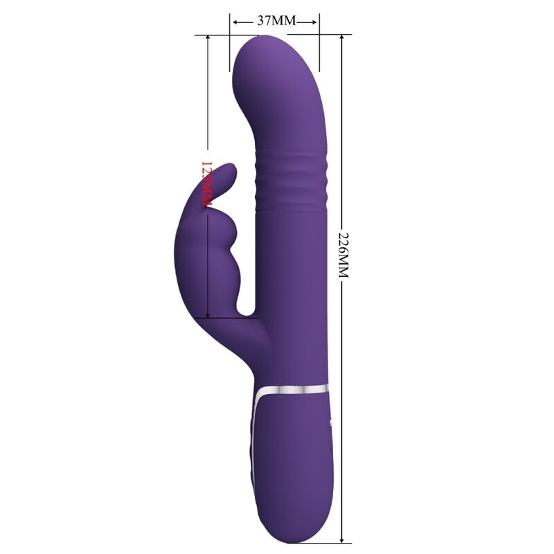 PRETTY LOVE - VIBRATEUR LAPIN AU CHARBON VIOLET 4 EN 1