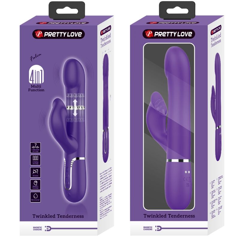 JOLI AMOUR - VIBRATEUR LAPIN PEARL ZALIN 4 EN 1 VIOLET